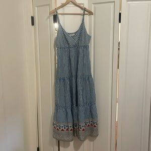 Natural Life Blue Striped Maxi Dress